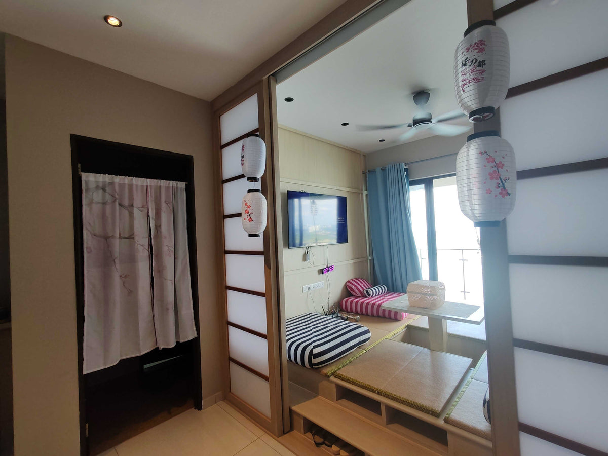 Japanese Tatami 2BR | Panoramic Sunset Sea View | Free Parking | Danga Bay