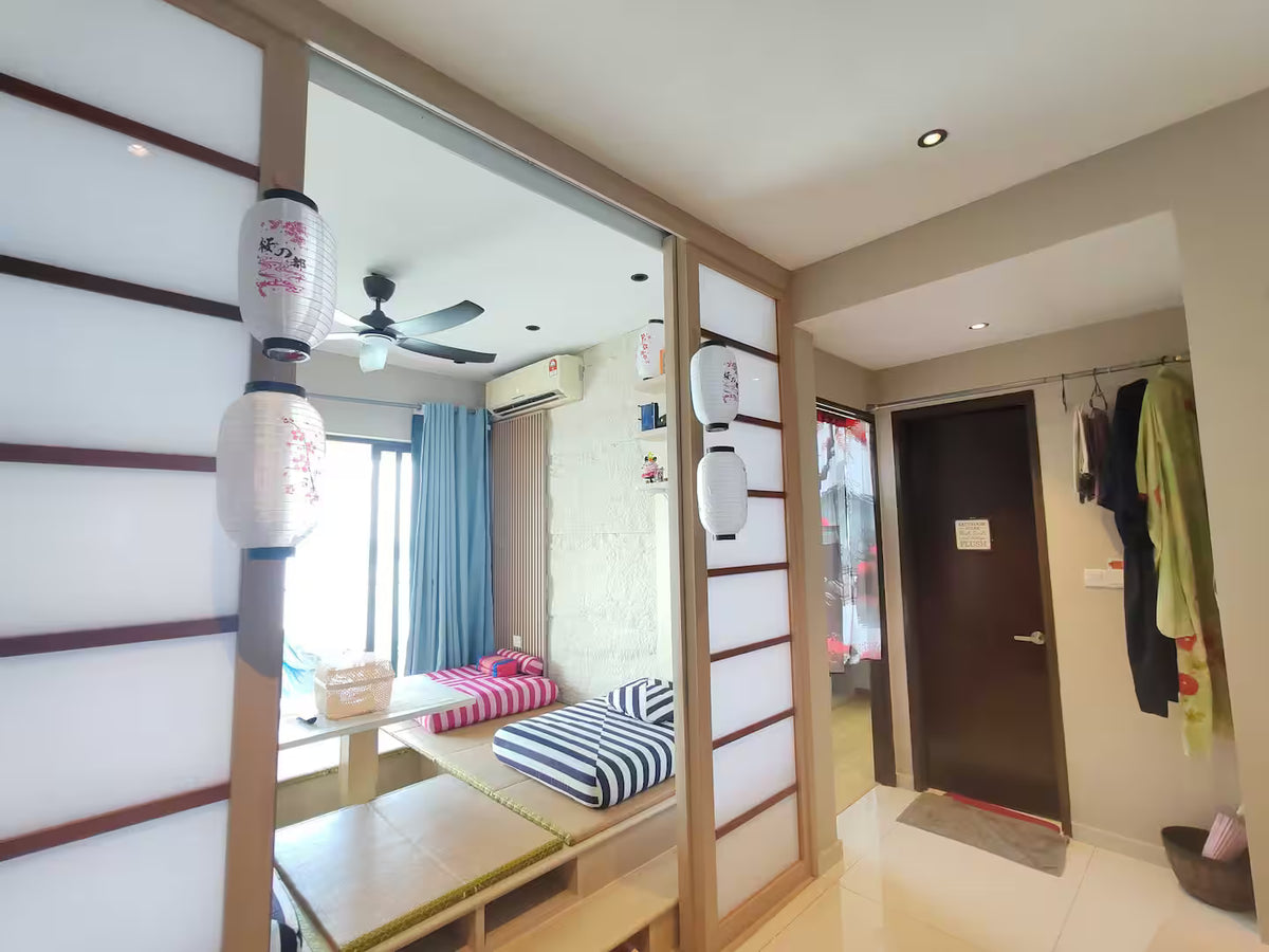 Japanese Tatami 2BR | Panoramic Sunset Sea View | Free Parking | Danga Bay
